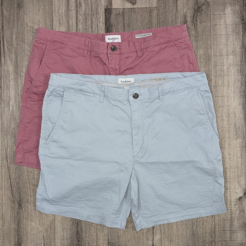 Goodfellow & Co Pink & Light Blue Men's Shorts Bundle Size 38 Vacation Beach
